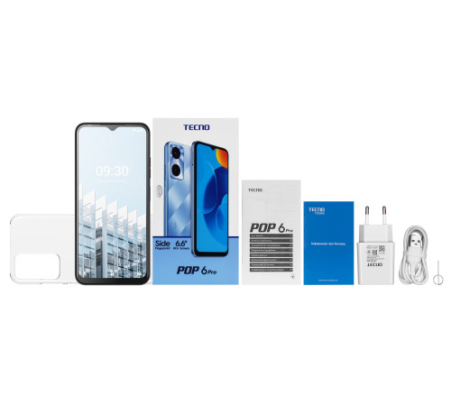 Смартфон TECNO POP 6 Pro (BE8) 2/32Gb Peaceful Blue