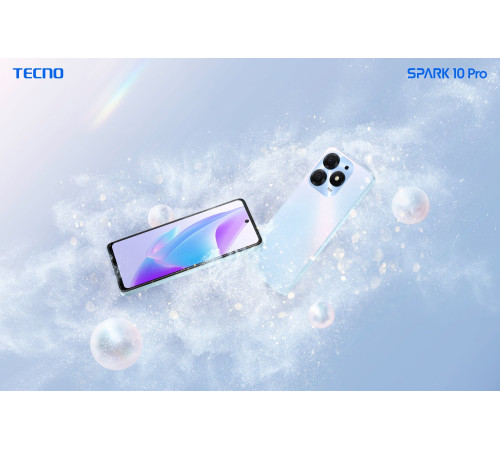 Смартфон TECNO Spark 10 Pro (KI7) 8/256Gb Pearl White