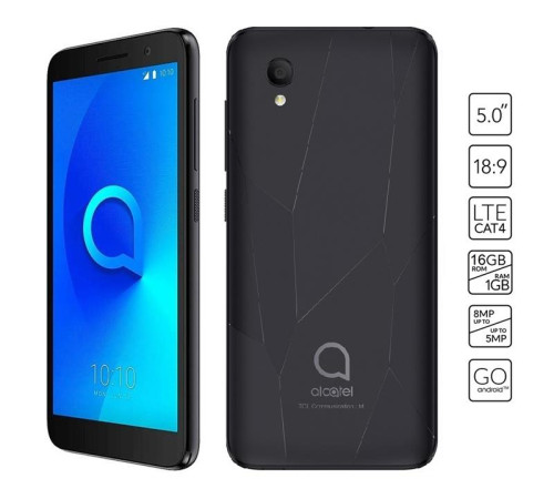 Смартфон Alcatel 1 (5033D) 1/16GB Volcano Black
