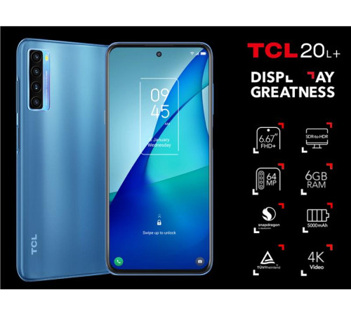 Смартфон TCL 20L+ (T775H) 6/256Gb North Star Blue