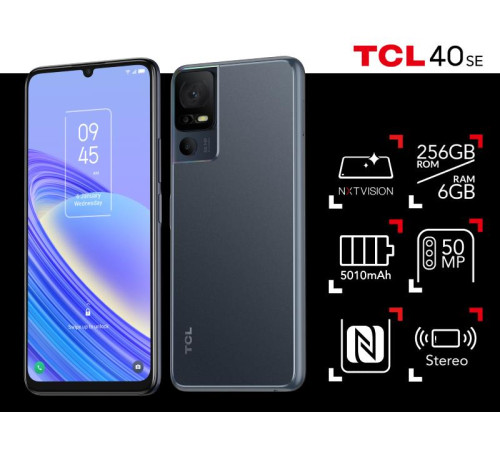 Смартфон TCL 40 SE (T610K2) 6/256GB Dark Grey