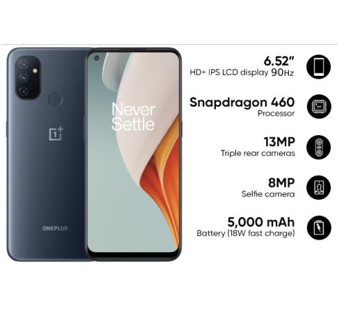 Смартфон OnePlus Nord N100 BE2013 4/64Gb Midnight Frost