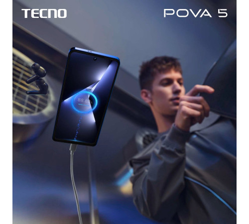 Смартфон TECNO POVA 5 (LH7n) 8/256Gb Mecha Black