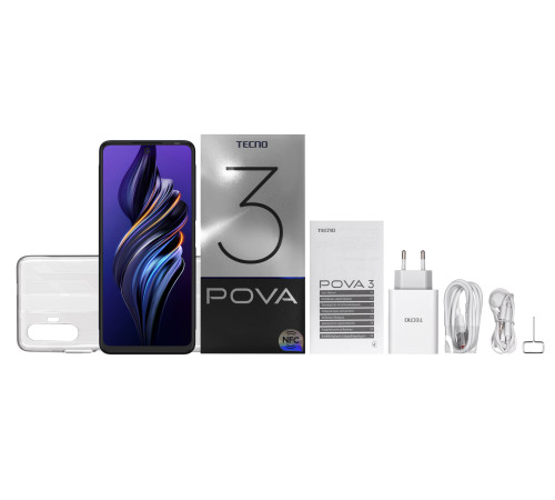 Смартфон TECNO POVA-3 (LF7n) 6/128Gb Electric Blue