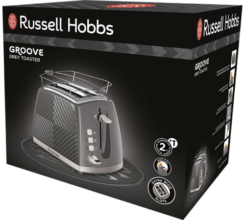 Тостер Russell Hobbs 26392-56 Groove, сірий