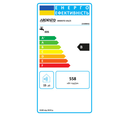 Водонагреватель (бойлер) электрический накопительный Ardesto EWH-15UMWMI