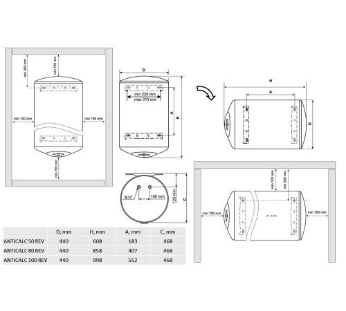 Бойлер Tesy Anticalc REV 50 GCR