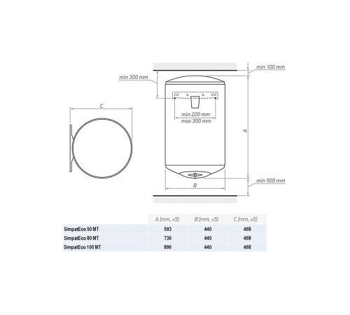 Бойлер Tesy SimpatEco CTV 504415 D07 TRC