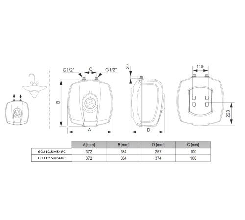 Бойлер Tesy SimpatEco GCU 1515 M54 RC