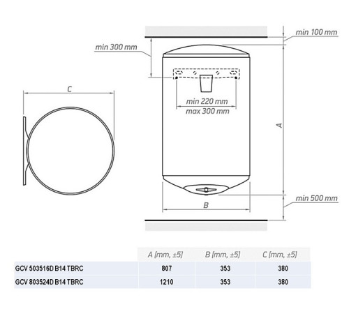 Бойлер Tesy Anticalc Slim GCV 503516D B14 TBRC