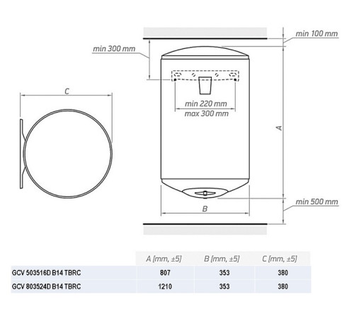 Бойлер Tesy Anticalc Slim GCV 803524D B14 TBRC