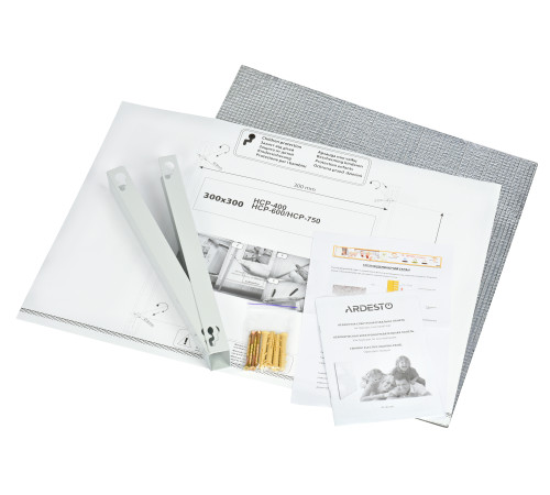 Керамічна електронагрівальна панель з терморегулятором Ardesto HCP-750RBGM (бежевий мармур)