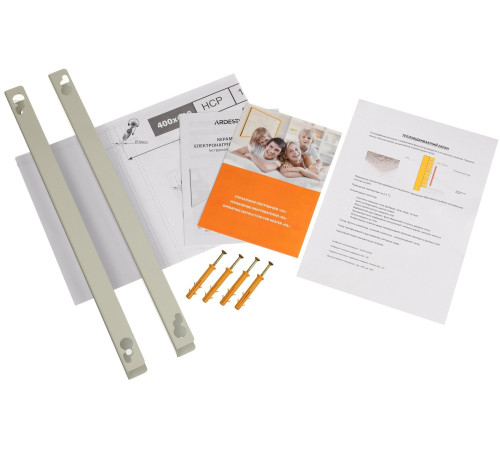 Керамічна електронагрівальна панель з терморегулятором Ardesto HCP-1000RWTM (білий мармур)