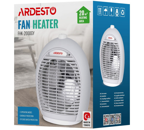 Тепловентилятор Ardesto FHK-2000GY