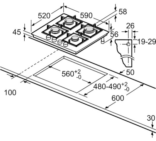 Встраиваемая газовая поверхность Bosch PNP6B6O92R
