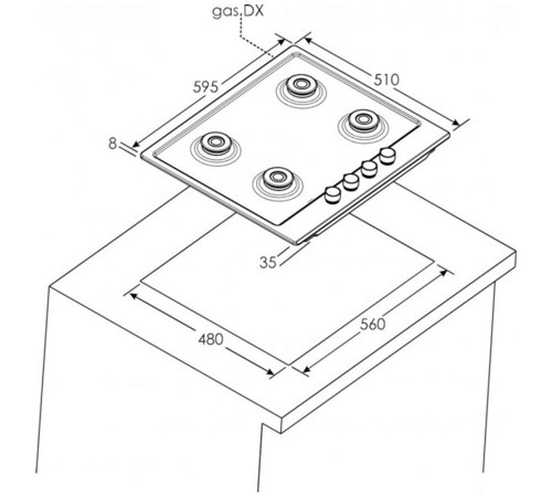 Варильна поверхня Candy CHW6BF4WPX