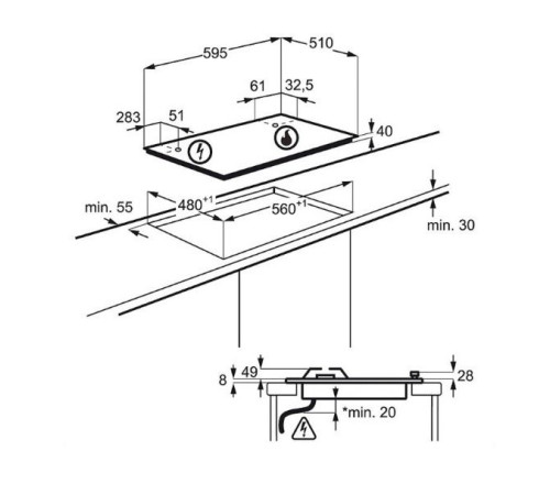 Варочная поверхность Electrolux GME363NB