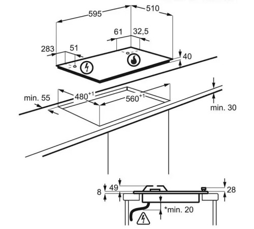 Варочная поверхность Electrolux GPE263MX