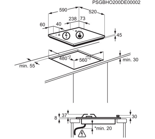 Варильна поверхня Electrolux GPE363YK