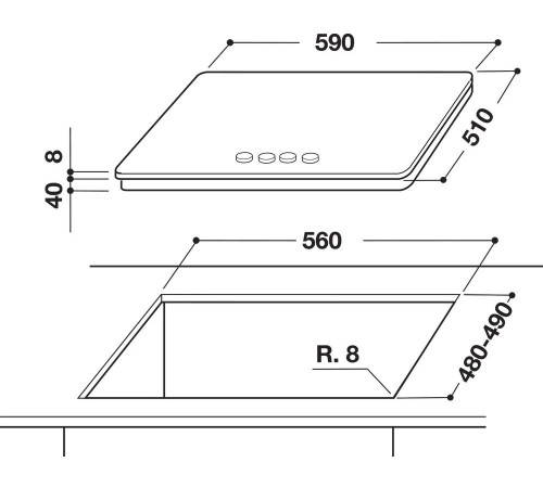 Варильна поверхня Whirlpool GOA6425/NB