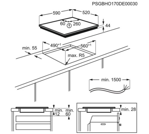 Варочная поверхность Electrolux IPES6451WF