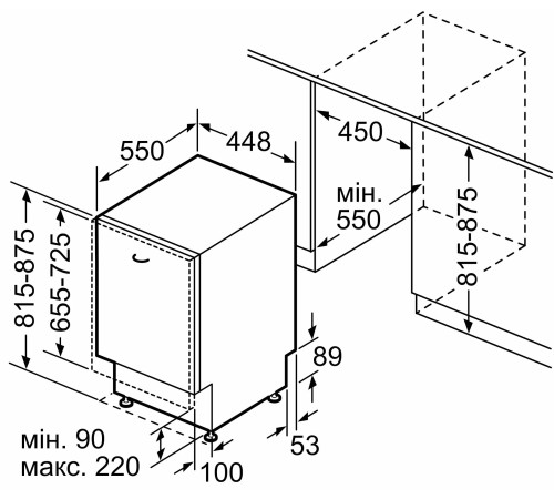 Встраиваемая посудомоечная машина Bosch SRV2XMX01K