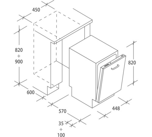 Встраиваемая посудомоечная машина Candy CDIH1D952