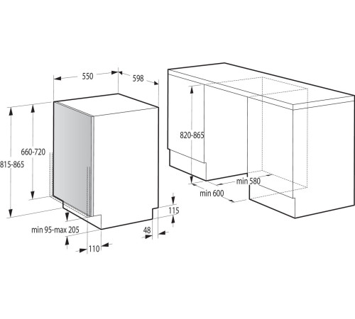 Встраиваемая посудомоечная машина Gorenje GV620E10