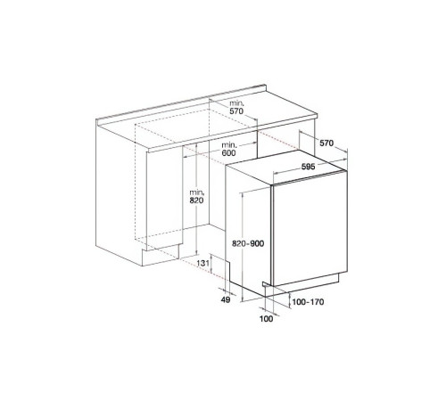 Встраиваемая посудомоечная машина Hotpoint-Ariston ELTB4B019EU