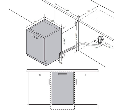 Встраиваемая посудомоечная машина Samsung DW50R4070BB/WT