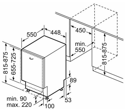 Встраиваемая посудомоечная машина Siemens SR65ZX16ME