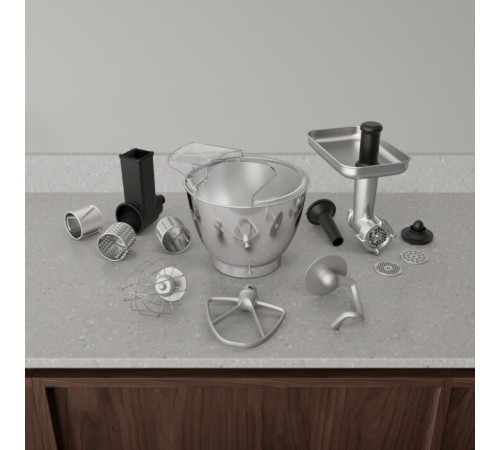 Кухонная машина Electrolux, 1200Вт, чаша-металл, корпус-металл, насадок-8, черный