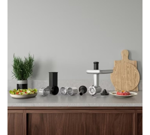 Кухонная машина Electrolux, 1200Вт, чаша-металл, корпус-металл, насадок-8, черный