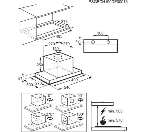 Встраиваемая вытяжка Electrolux LFG516X