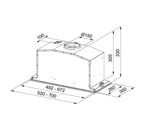 Встраиваемая вытяжка Franke Box Plus 305.0590.105