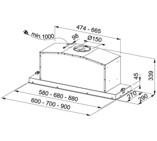 Вытяжка Franke Box Plus FBI FLUSH 702 XS (305.0553.930)