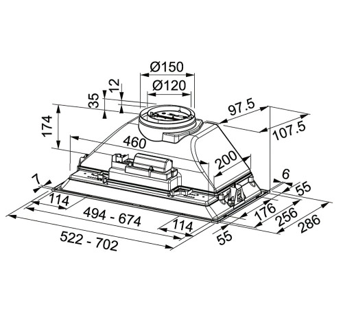 Вытяжка Franke Inca Smart FBI 525 XS HCS (305.0599.509)