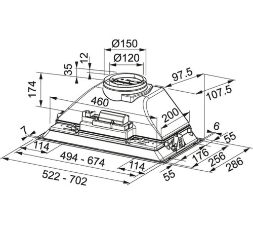 Встраиваемая вытяжка Franke Inca Smart FBI 705 GR (305.0599.533)