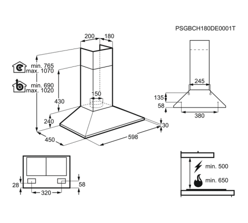 Вытяжка Electrolux EFC226V /60