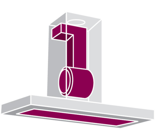 Встроенная настенная каменная вытяжка Gorenje WHI649EXBG