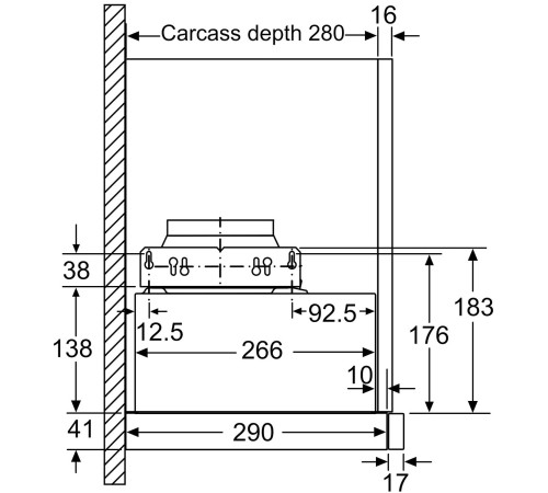 Вытяжка Bosch телескопическая DFM064W54