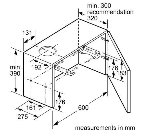 Вытяжка Bosch телескопическая DFM064W54