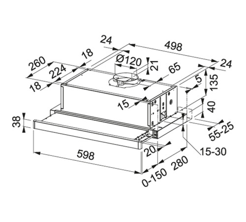 Вытяжка Franke Smart Telescopic FSM 601 BK/GL (315.0489.958)