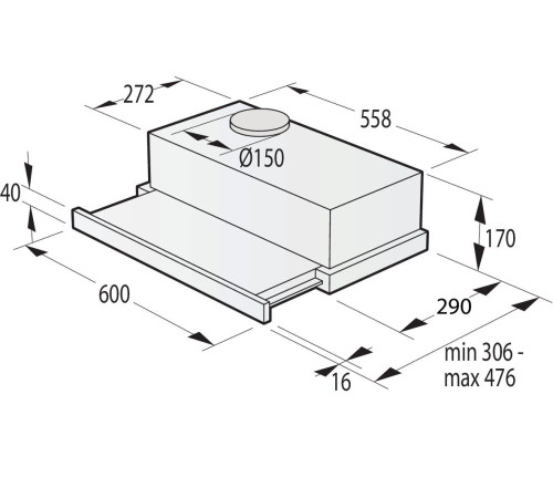 Вытяжка Gorenje TH64E3SGB
