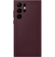 Чехол Samsung Leather Cover для смартфону Galaxy S22 Ultra (S908) Burgundy