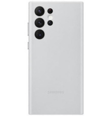 Чехол Samsung Leather Cover для смартфону Galaxy S22 Ultra (S908) Light Gray