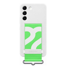Чехол Samsung Silicone with Strap Cover для смартфону Galaxy S22 (S901) White