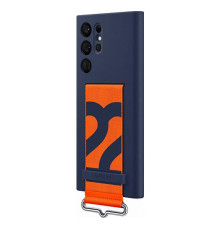Чехол Samsung Silicone with Strap Cover для смартфону Galaxy S22 Ultra (S908) Navy