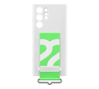 Чохол Samsung Silicone with Strap Cover для смартфону Galaxy S22 Ultra (S908) White