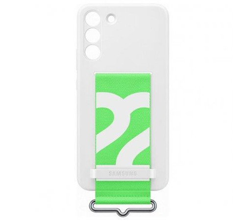 Чехол Samsung Silicone with Strap Cover для смартфону Galaxy S22+ (S906) White